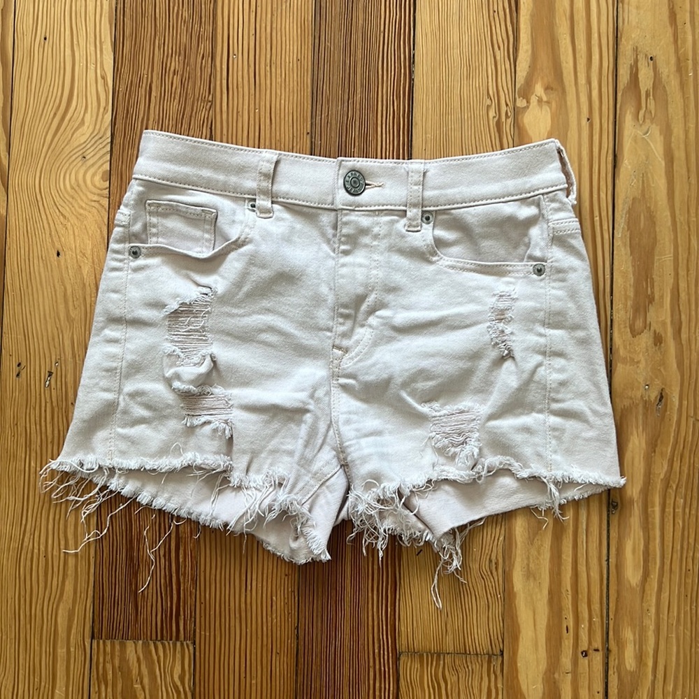 Expeess White Wash Jean Shorts
